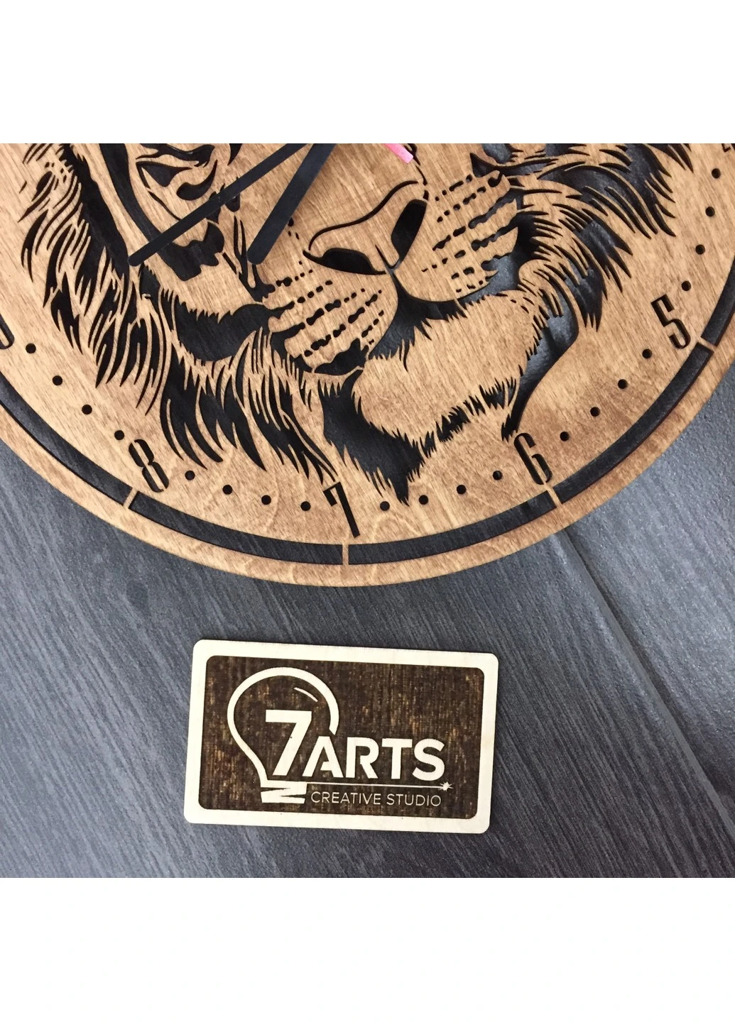 Часы из дерева на стену «Тигр» 7Arts (253567580)