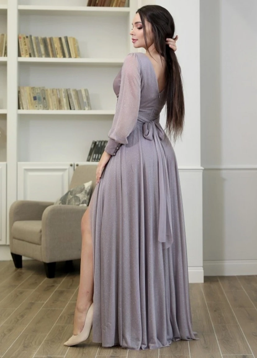 Лілова вечірня плаття FashionYouWant однотонна