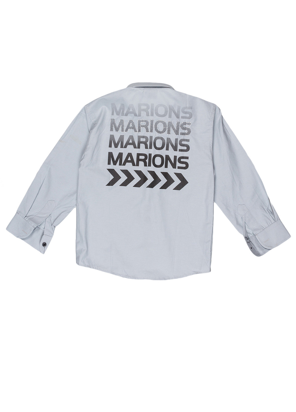 Светло-серая кэжуал рубашка с надписями Marions