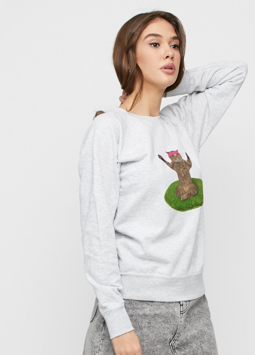Серый свитшот женский /no flis/ YAPPI рисунок (251467800)