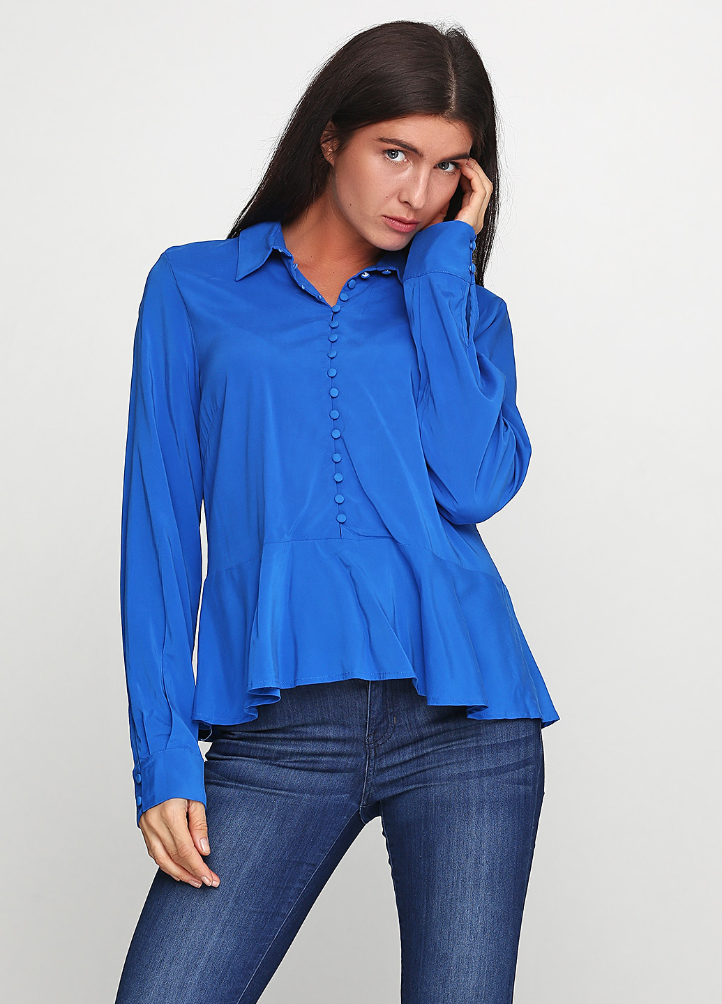Синяя демисезонная блуза Gestuz