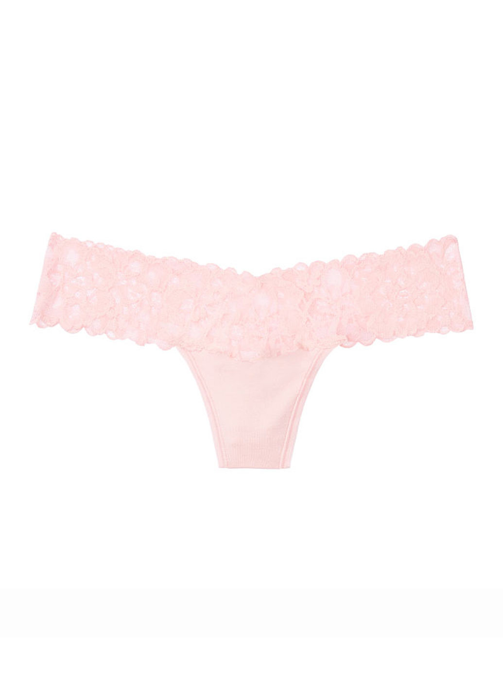 Труси Victoria's Secret стрінги однотонні рожеві повсякденні бавовна