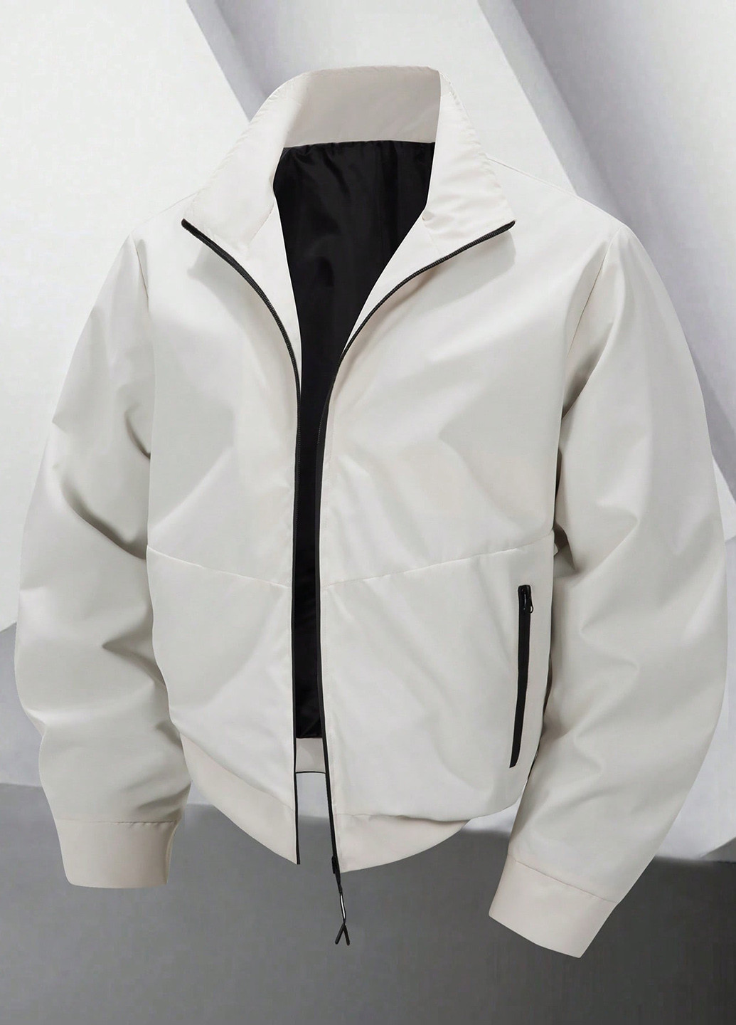 Белая демисезонная ветровка SHEIN