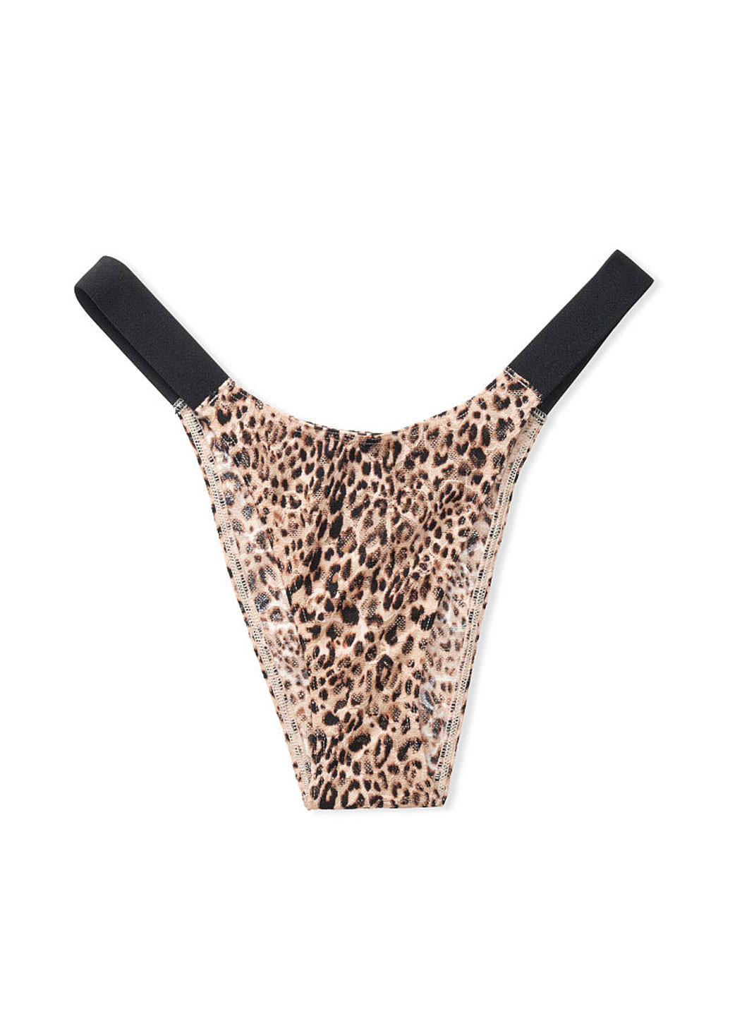 Трусы Victoria's Secret бикини леопардовые бежевые повседневные трикотаж, полиамид