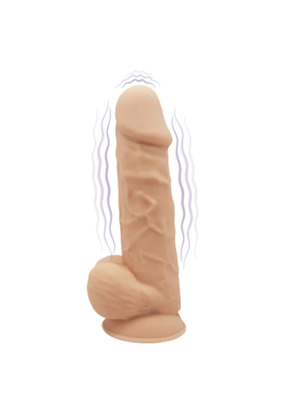 Фалоімітатор з вібрацією Norman Vibro Flesh (MODEL 1 size 8,5in), двошаровий, діаметр 5см Silexd (254151711)