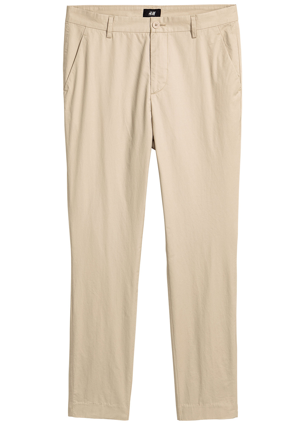 Светло-бежевые кэжуал весенние зауженные брюки H&M