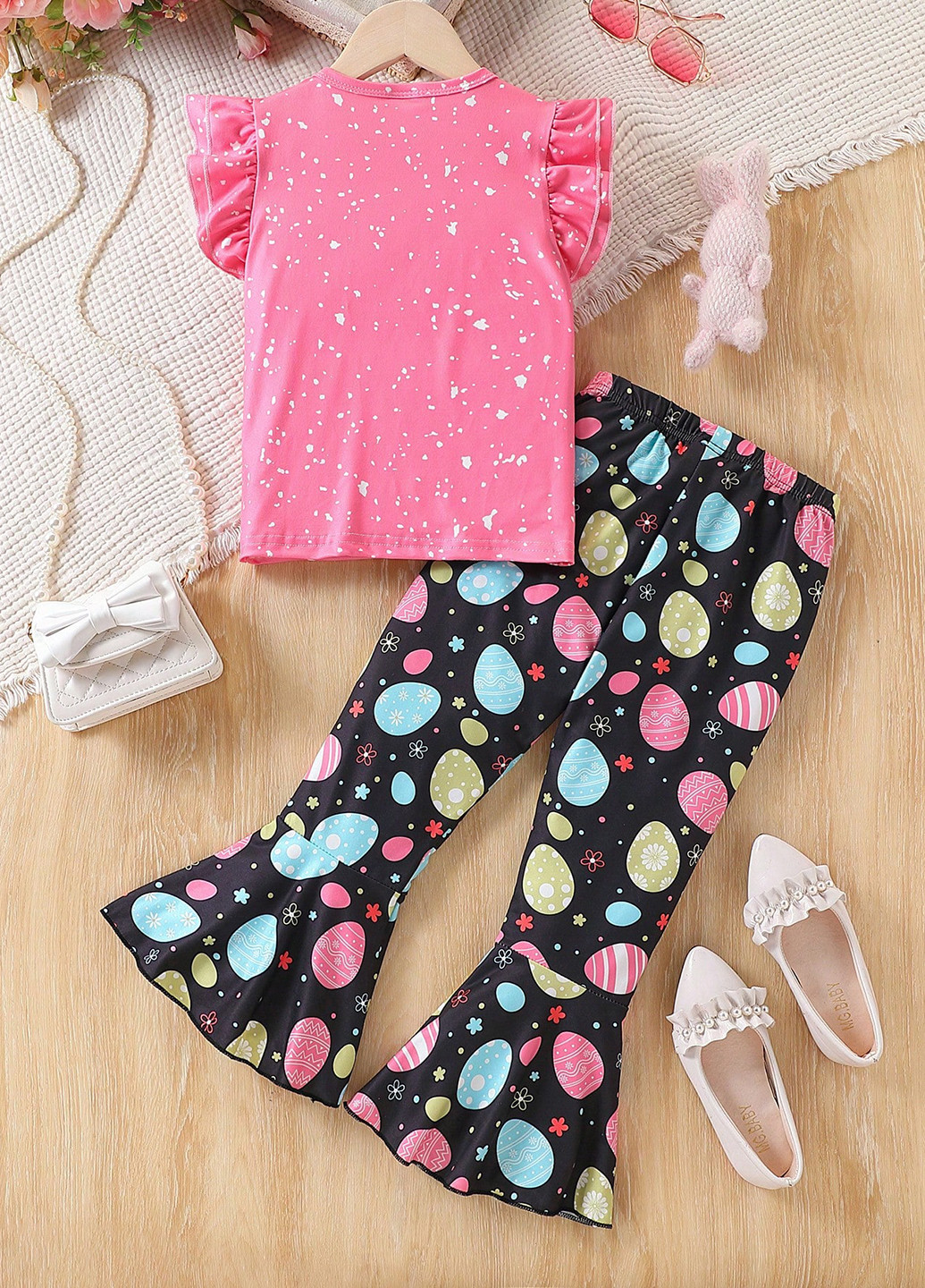 Комбинированный летний костюм (футболка, брюки) SHEIN