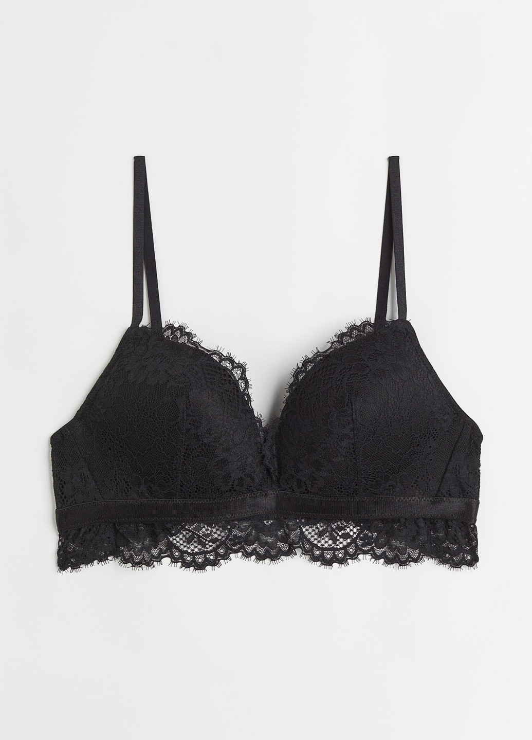 Чорний бюстгальтер H&M з кісточками поліамід