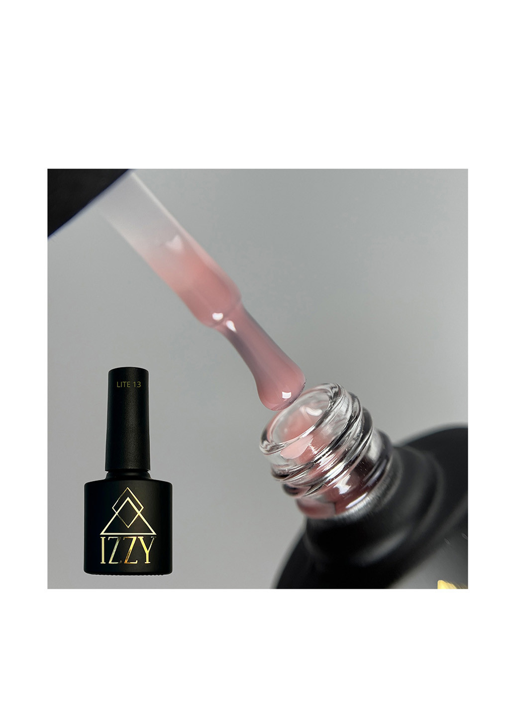 Гель-лак рожевого камуфлюючого кольору Gel Polish Lite 13, 10 г Izzy (363030655)