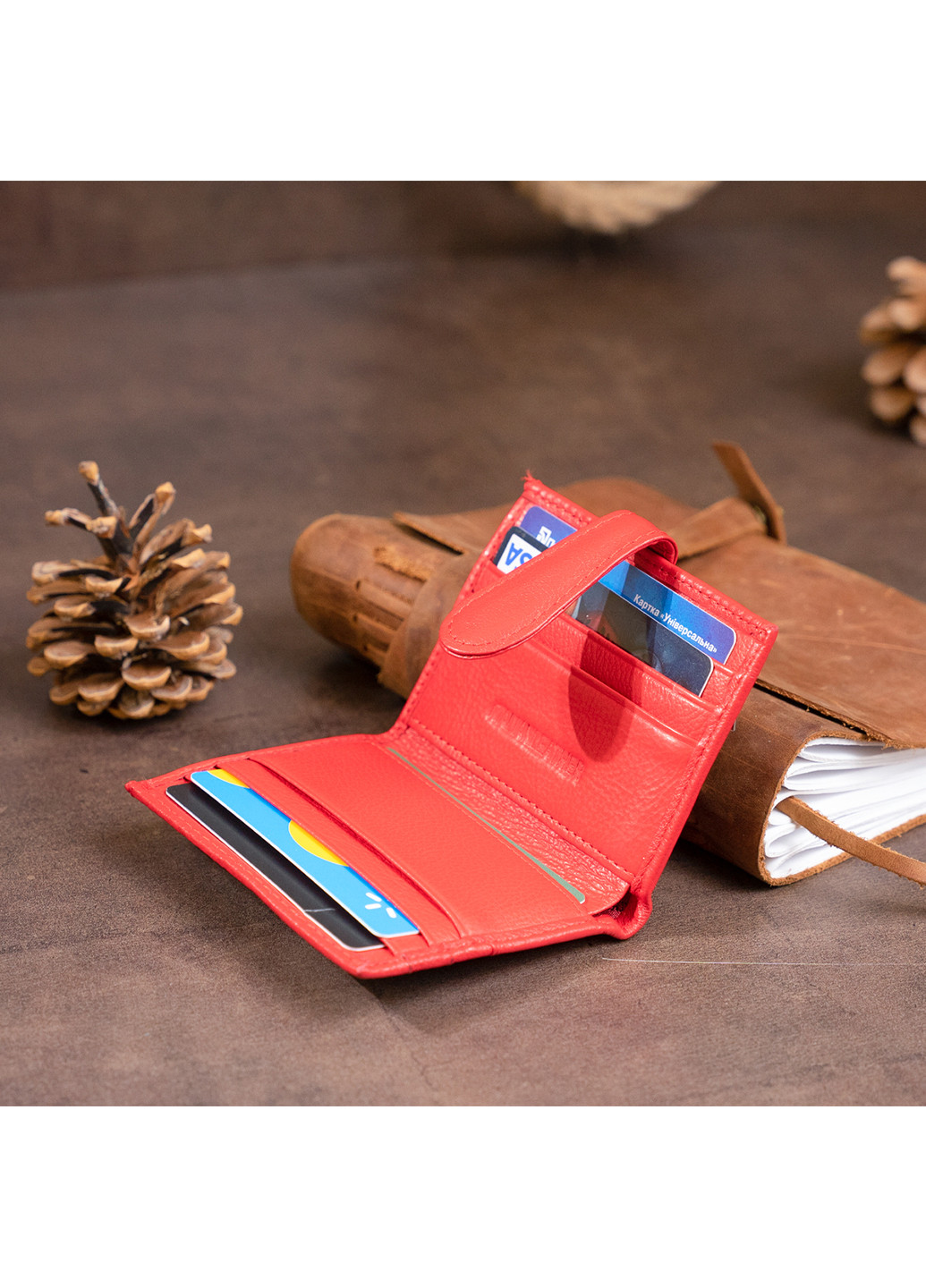 Женский кожаный кошелек-визитница 10х8,3х1,5 см st leather (252126687)