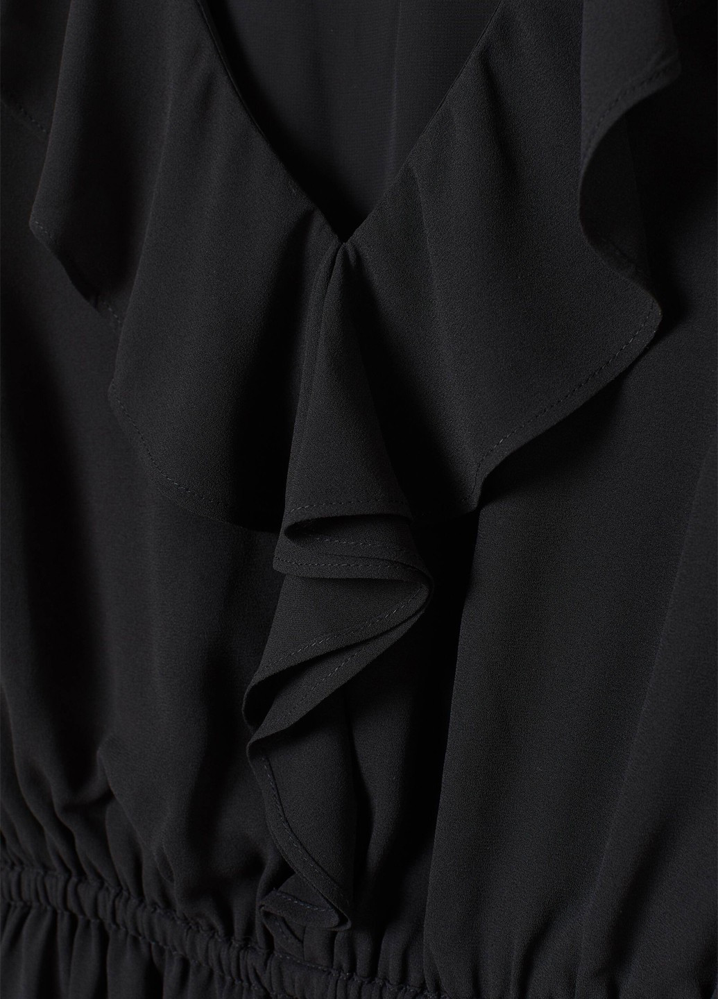 Черное кэжуал платье с юбкой-солнце H&M однотонное