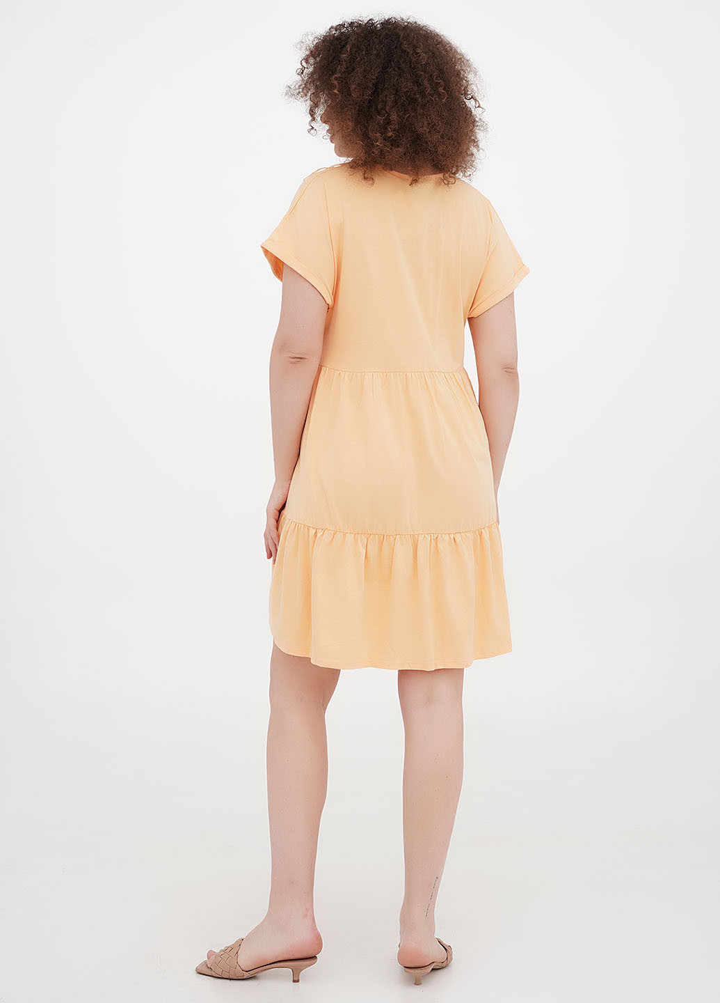 Оранжевое кэжуал платье оверсайз Orsay однотонное