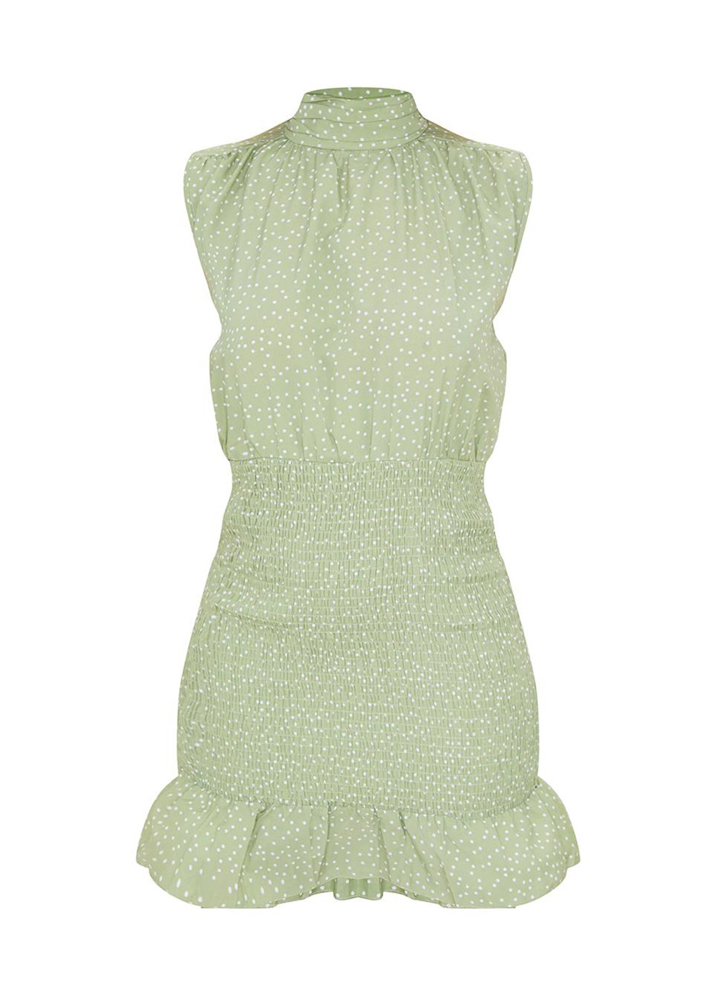 Светло-зеленое кэжуал платье PrettyLittleThing с цветочным принтом