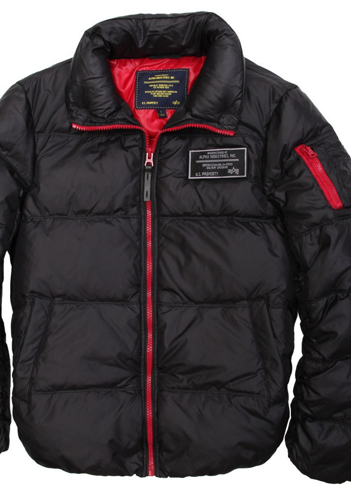 Чорний зимній Пуховик Alpha Industries