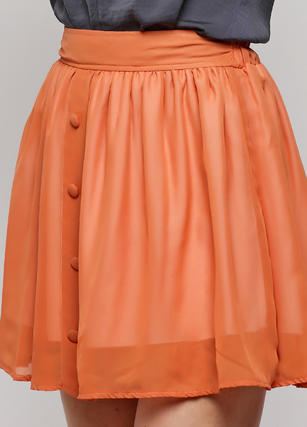 Оранжевая кэжуал однотонная юбка Bangkok Look мини