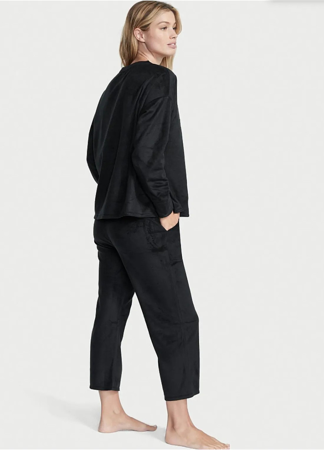 Черная всесезон пижама (свитшот, брюки) свитшот + брюки Victoria's Secret