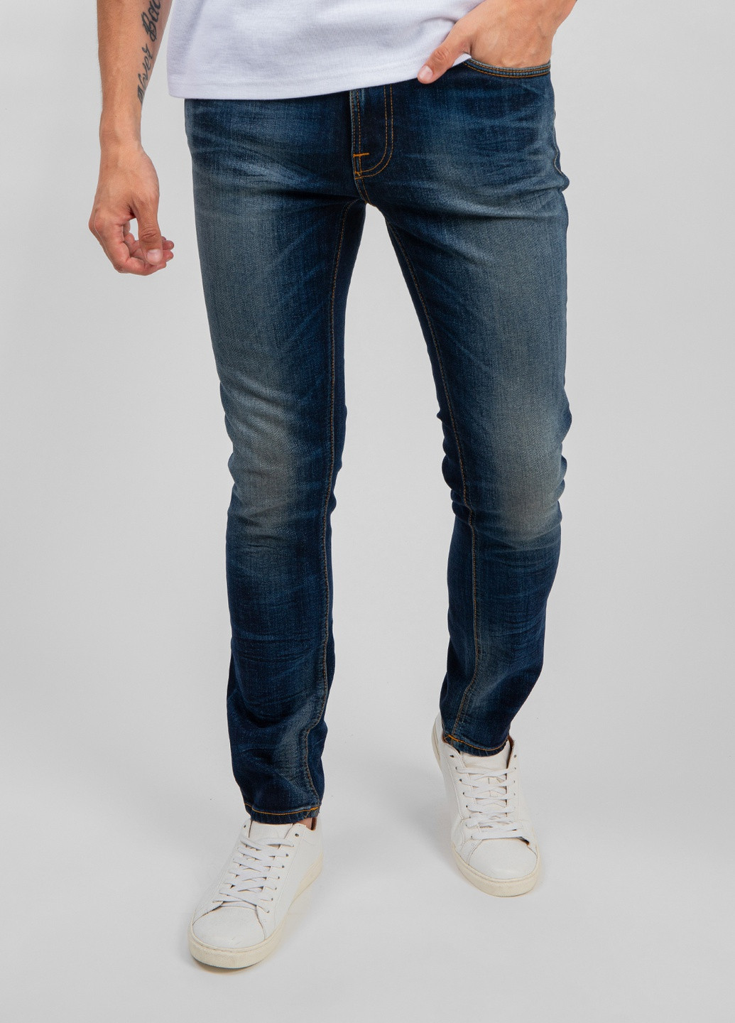 Темно-сині джинси skinny Nudie Jeans (238189931)