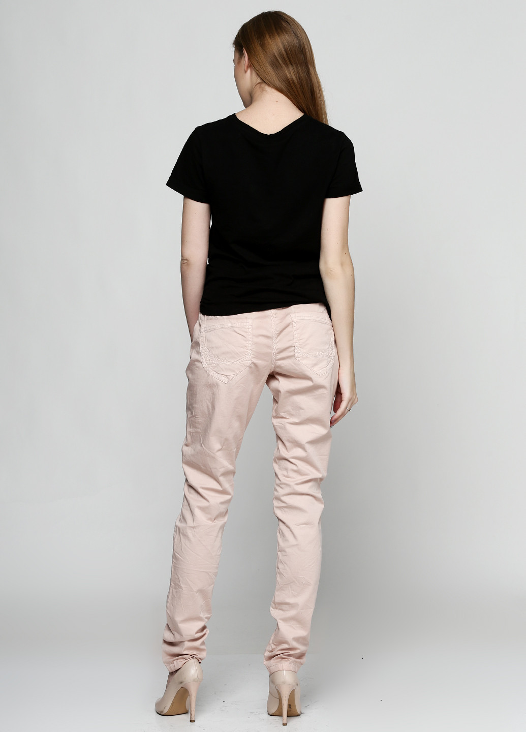 Розовые кэжуал демисезонные зауженные брюки Tom Tailor