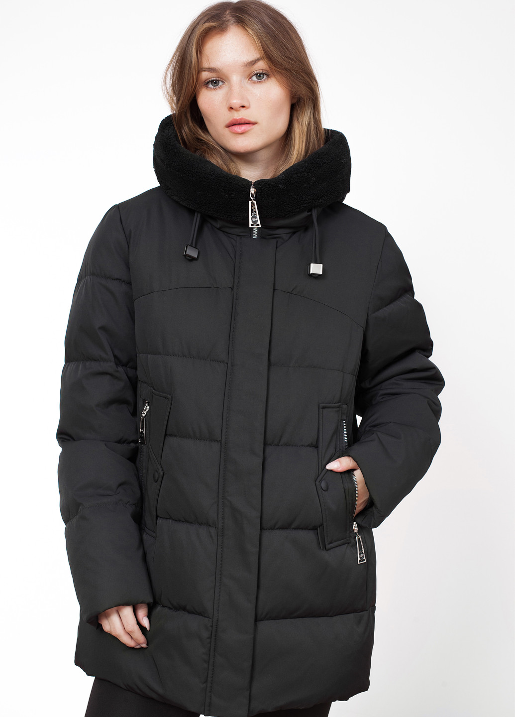 Чорна зимня куртка Meajiateer