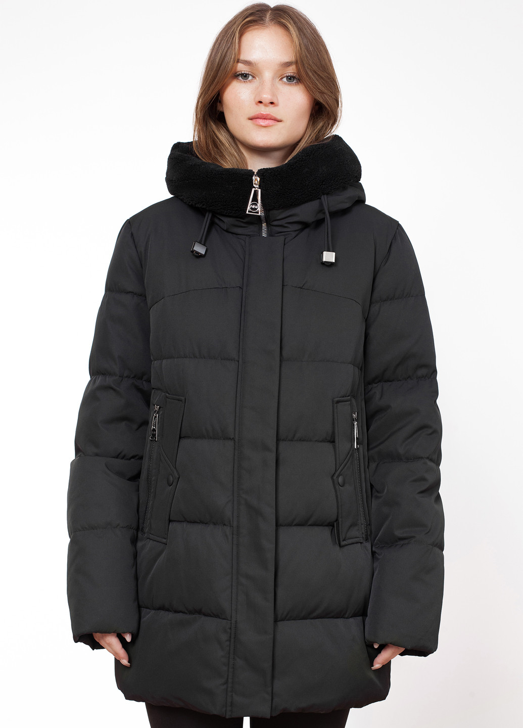 Чорна зимня куртка Meajiateer