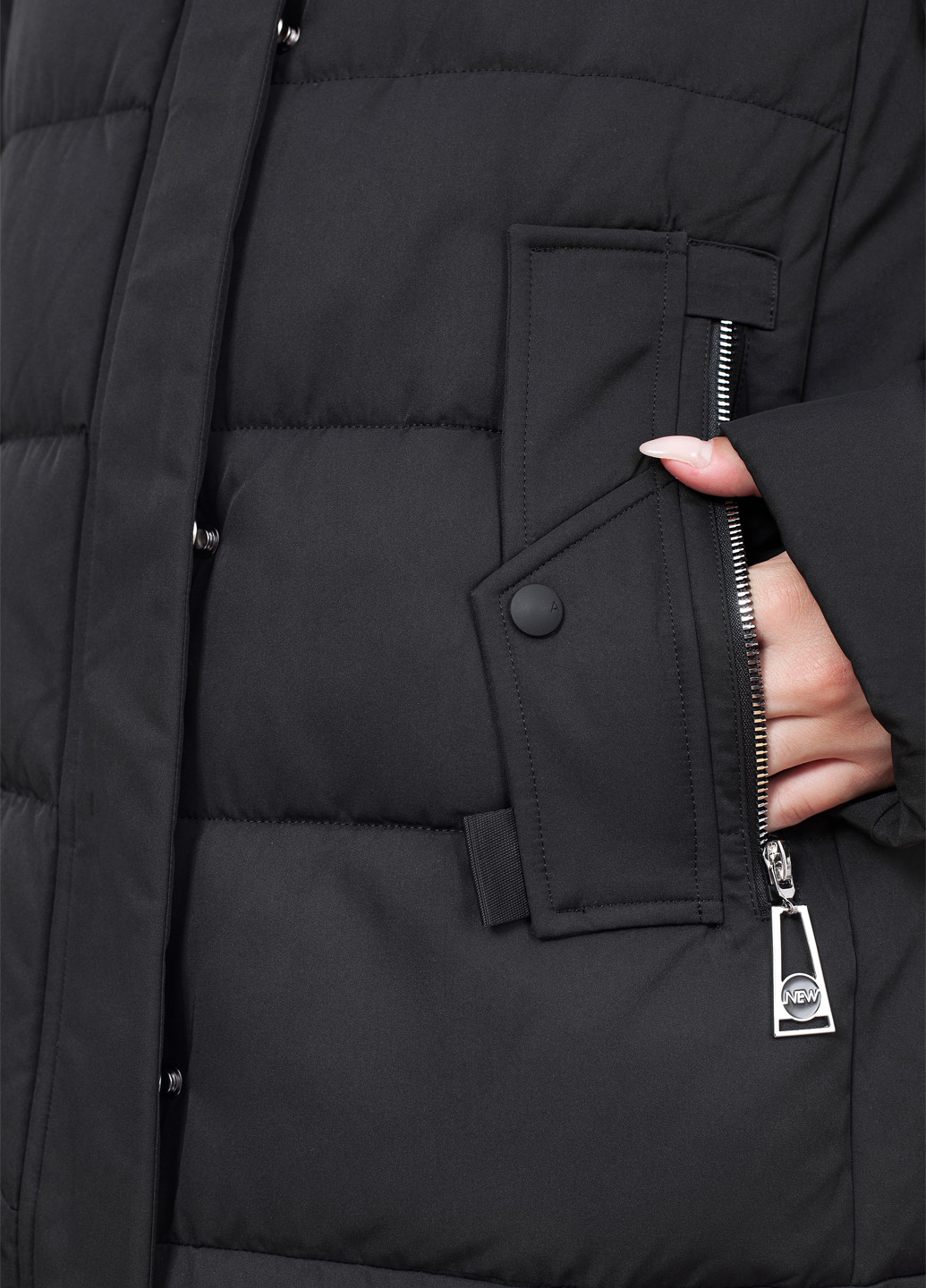 Чорна зимня куртка Meajiateer