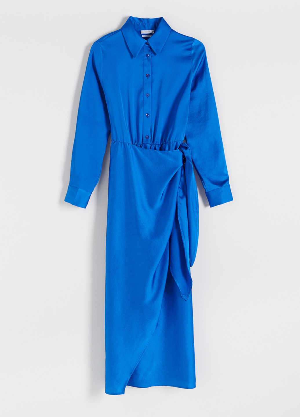 Синее кэжуал платье рубашка Reserved однотонное
