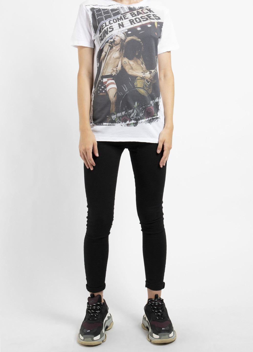 Біла футболка з принтом Rose Back Ko Samui - (250382471)