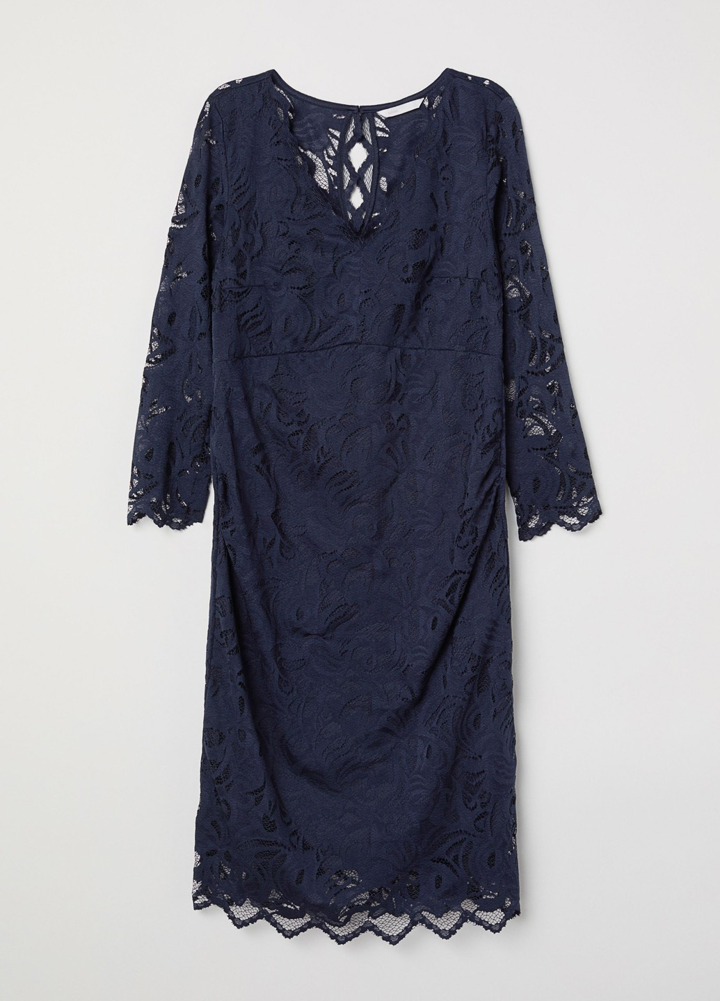 Темно-синее вечернее платье для беременных H&M однотонное