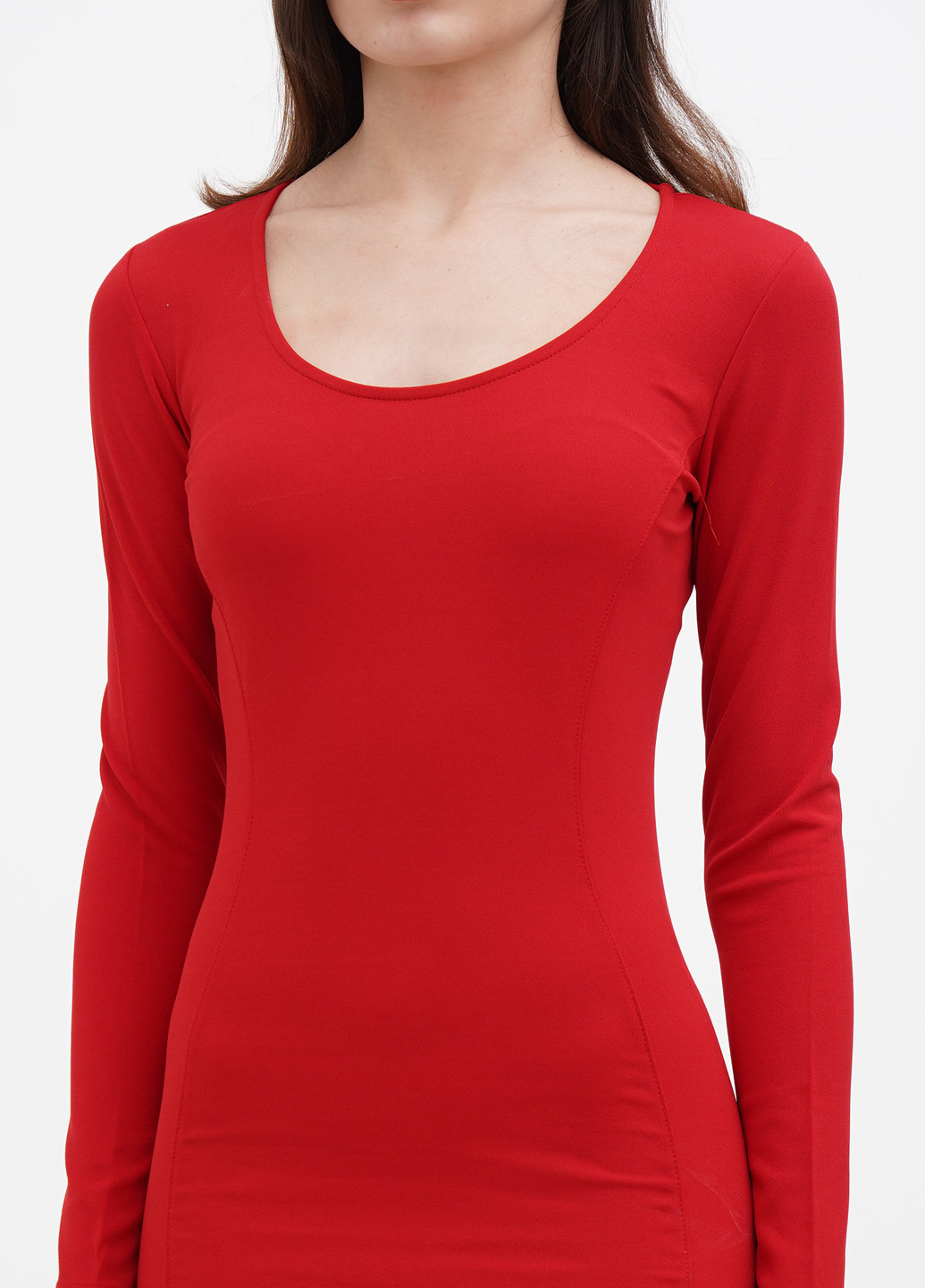 Красное кэжуал платье футляр Calliope однотонное