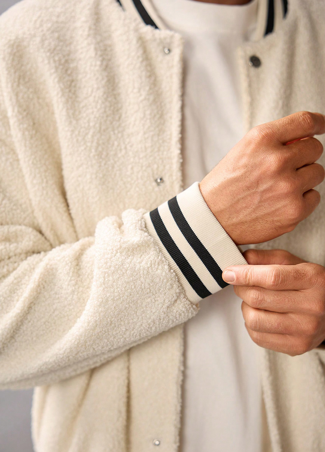 Бомбер SHEIN на кнопках (331536129)