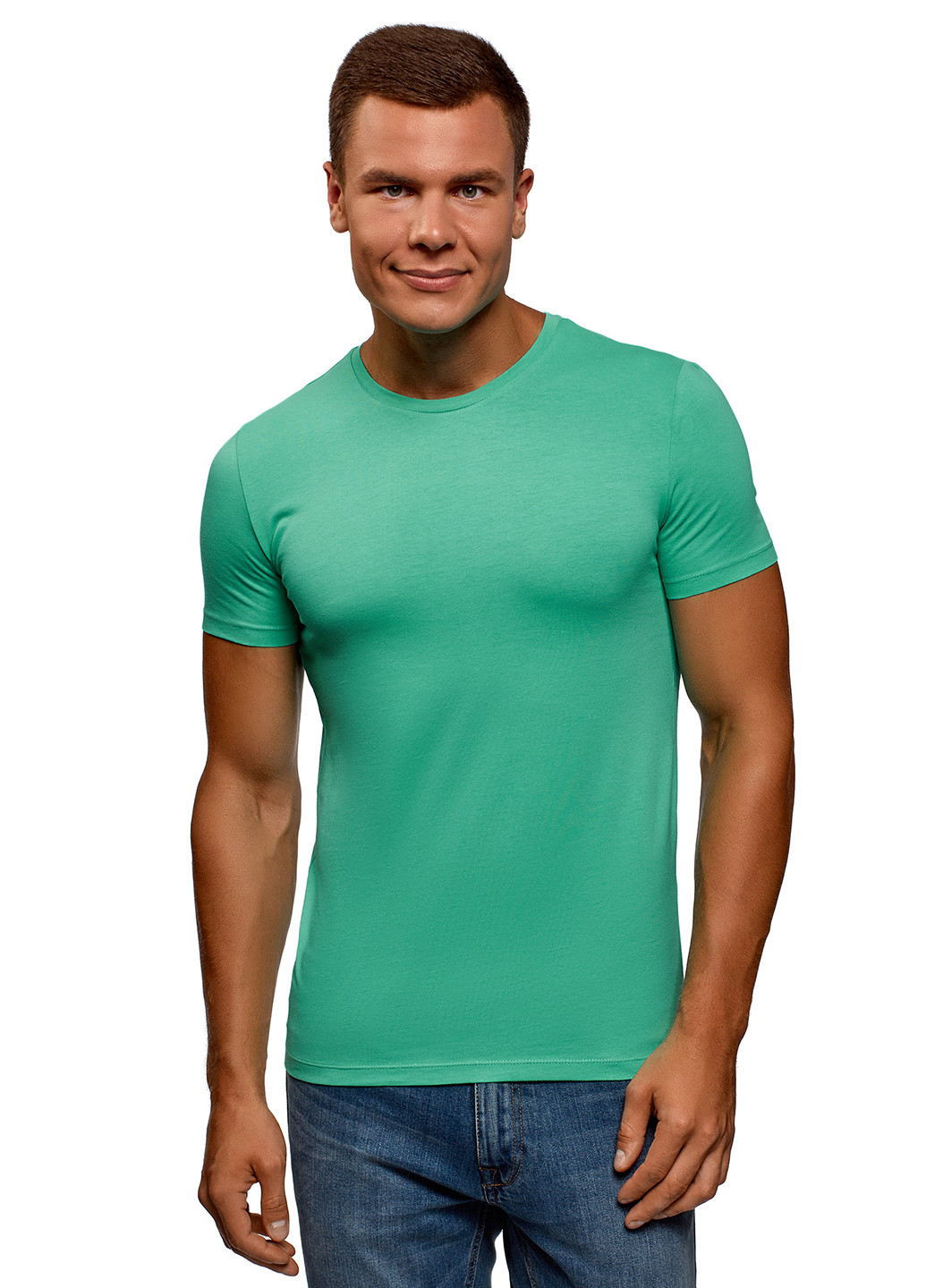 Зеленая футболка Oodji