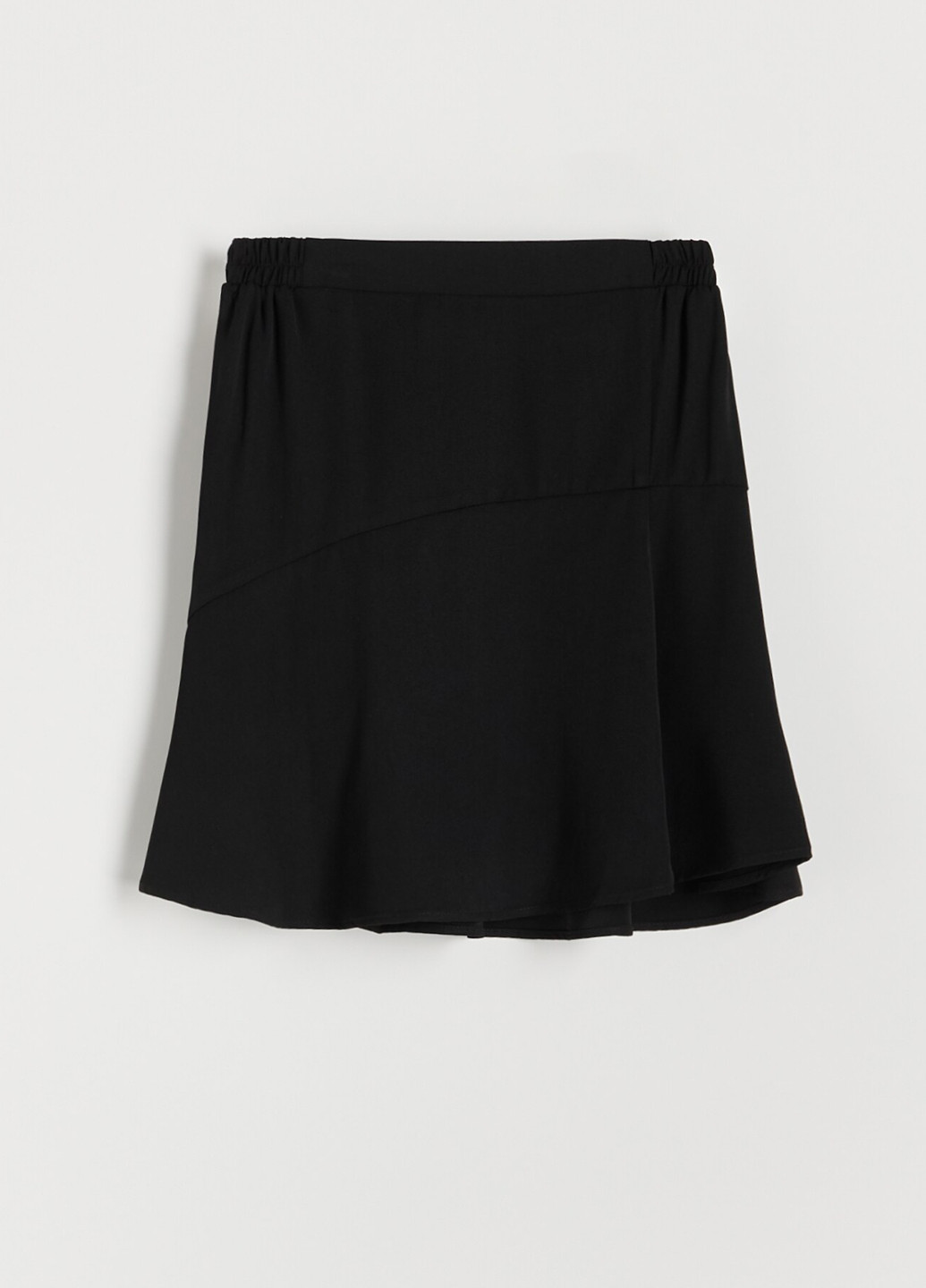 Черная кэжуал однотонная юбка Reserved а-силуэта (трапеция)