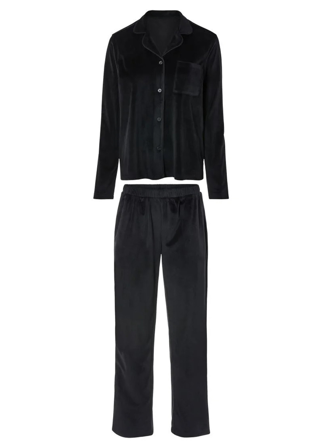 Черная всесезон пижама (рубашка, брюки) рубашка + брюки Esmara