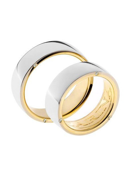 Обручальное кольцо из бело-жолтого золота 2ОБ619-0030 Zarina (254252298)