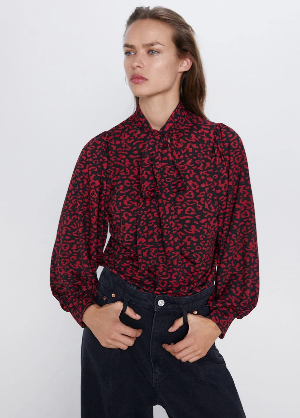 Бордова блуза Zara