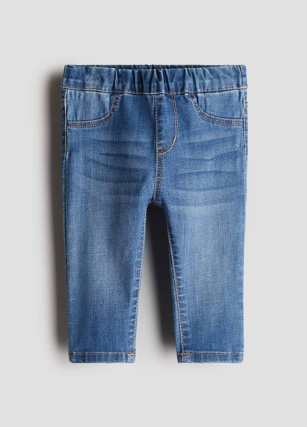 Синие демисезонные джеггинсы H&M