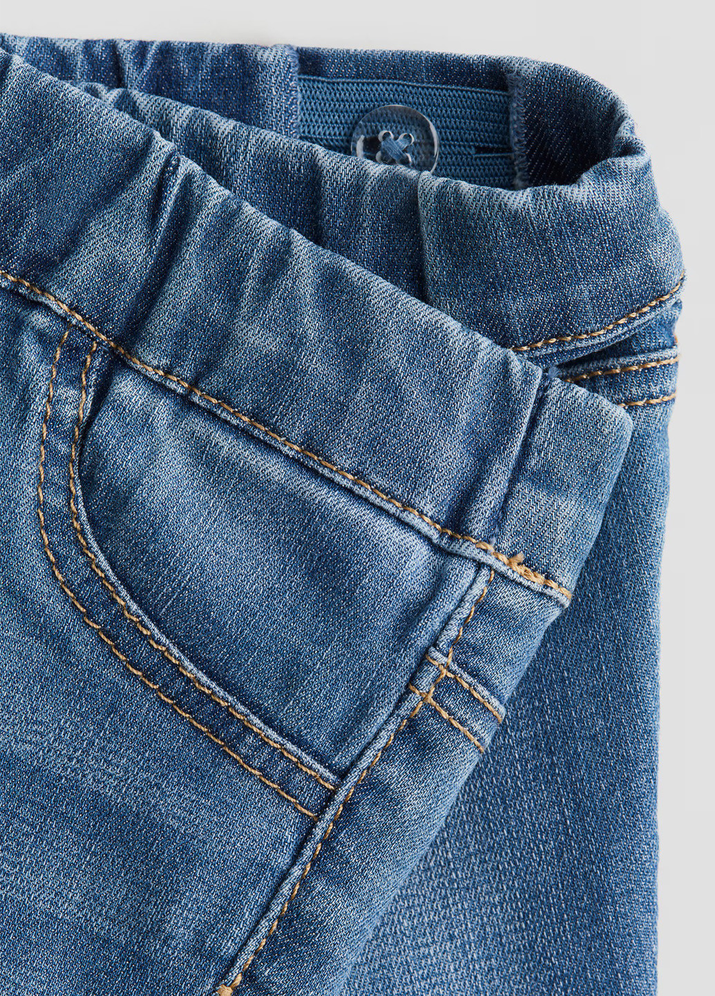 Синие демисезонные джеггинсы H&M