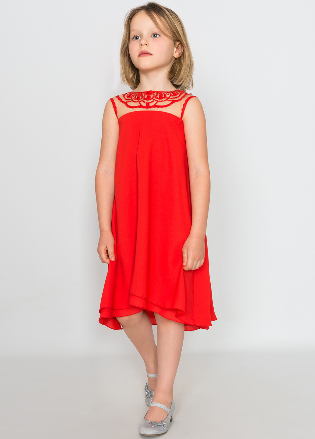 Красное платье Seam (130258554)