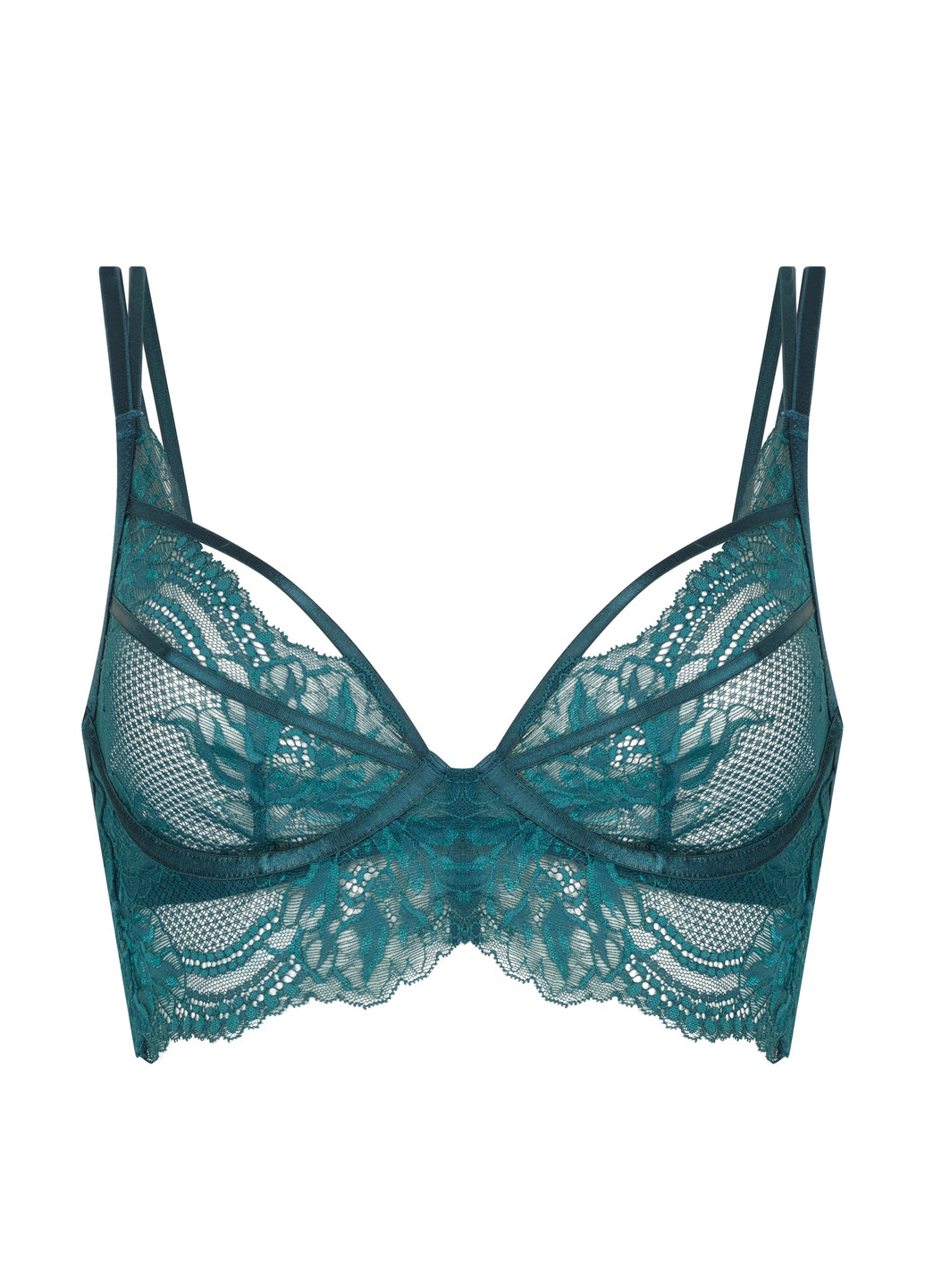 Темно-бірюзовий бюстгальтер Hunkemoller з кісточками поліамід