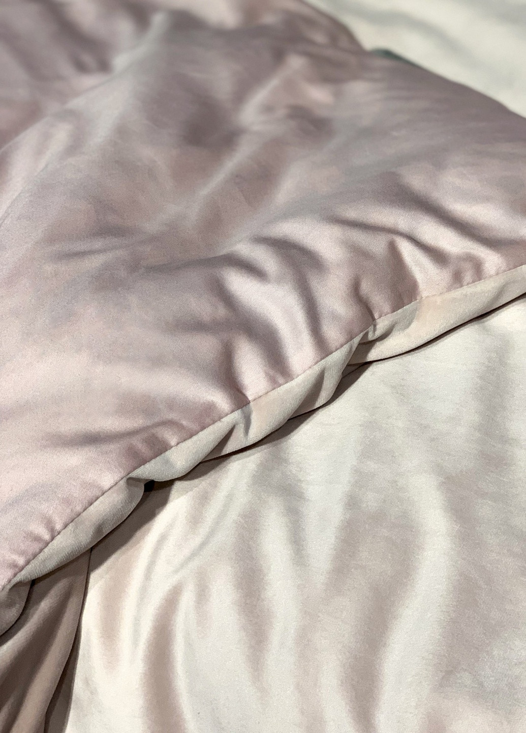 Комплект постільної білизни сатин-велюр Shine пудровий (полуторний) PAGOTI (256519366)