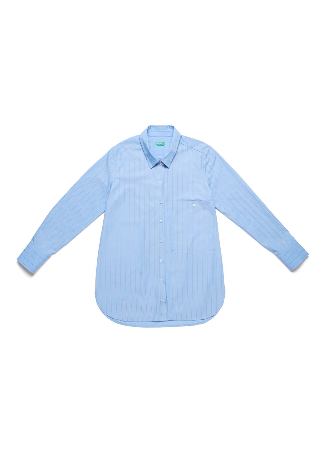 Голубой кэжуал рубашка меланж United Colors of Benetton