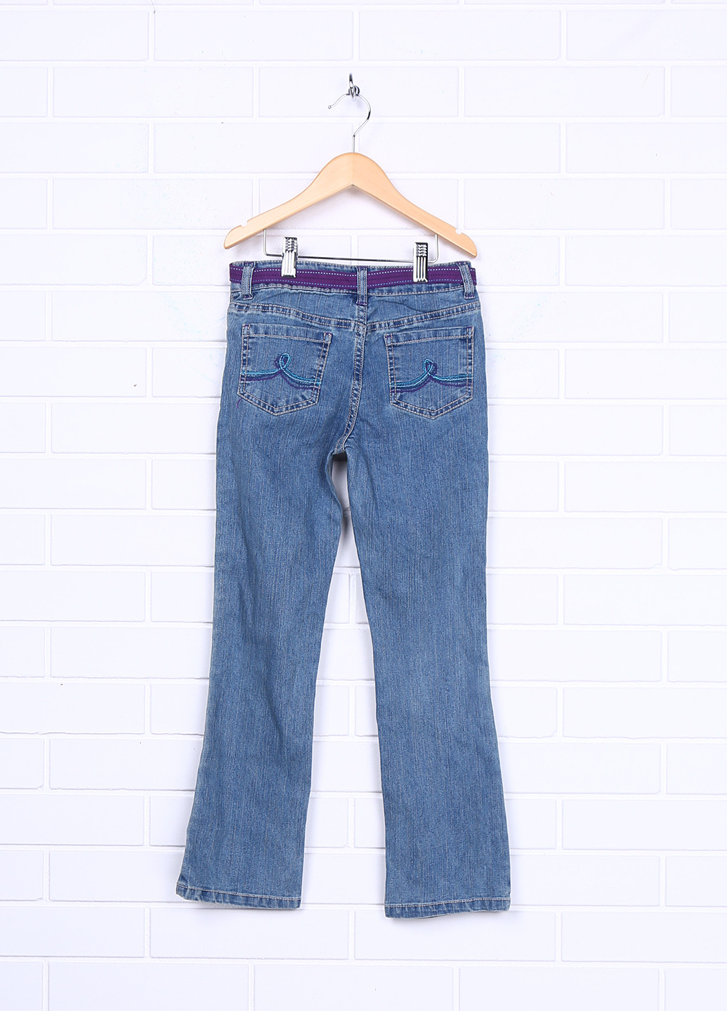 Голубые демисезонные со средней талией джинсы Cherokee