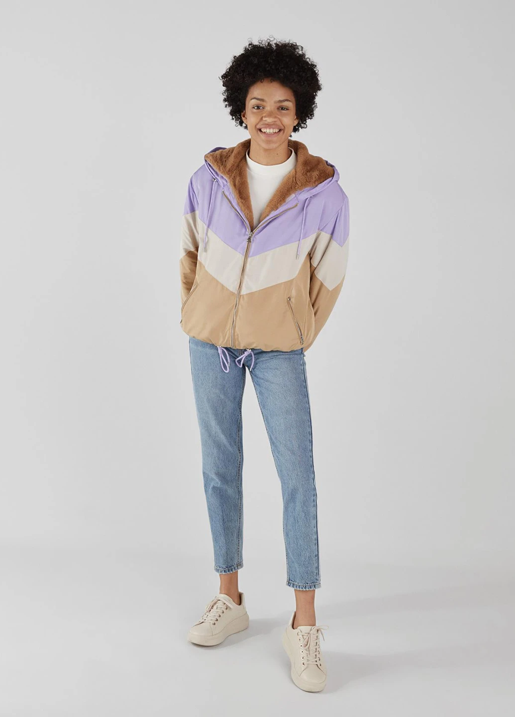 Комбинированная демисезонная куртка Bershka