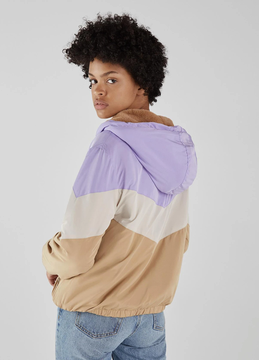 Комбинированная демисезонная куртка Bershka
