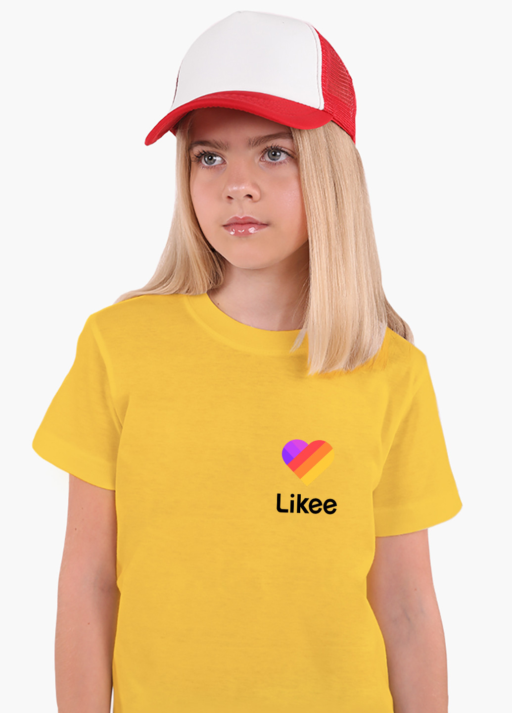 Желтая демисезонная футболка детская лайк (likee)(9224-1035) MobiPrint