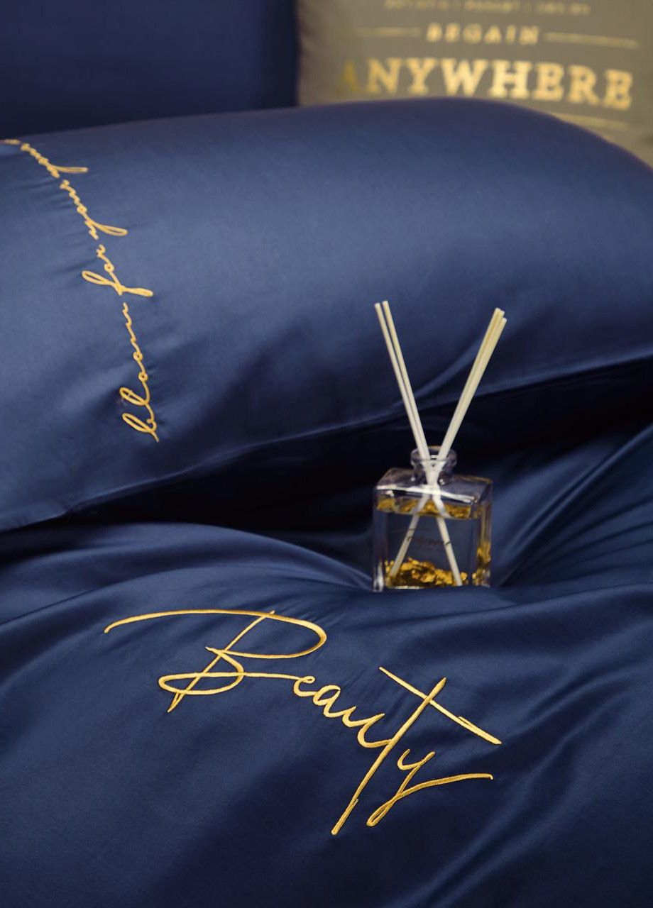 Постельное белье евро сатин 200х220 см (E002 Vie Nouvelle Embroidery (253742662)