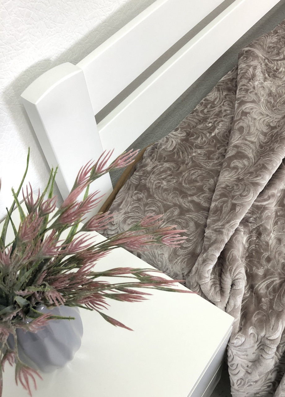 Плед велюровый з выдавкой акрил 200х240 латте Vie Nouvelle (254397184)