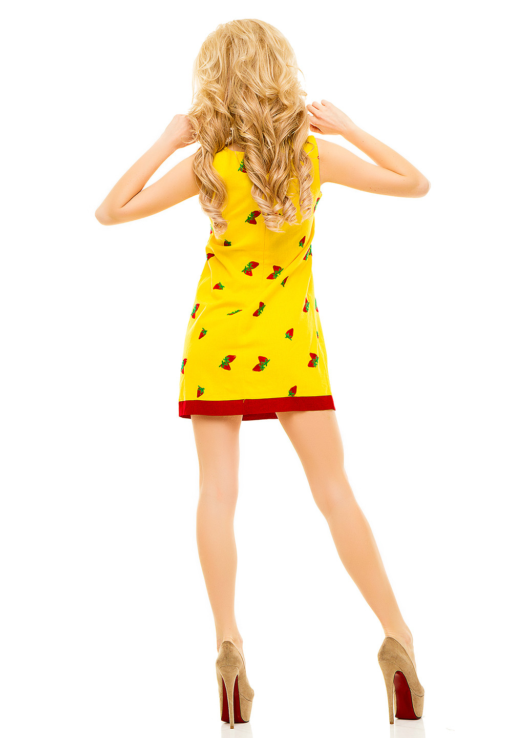 Жовтий кежуал платье Lady Style