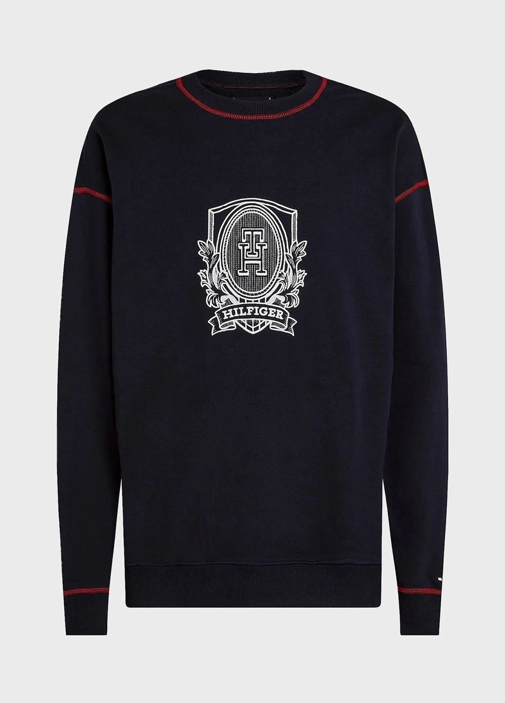 Темно-синий свитшот Tommy Hilfiger однотонный вышивка (315050646)