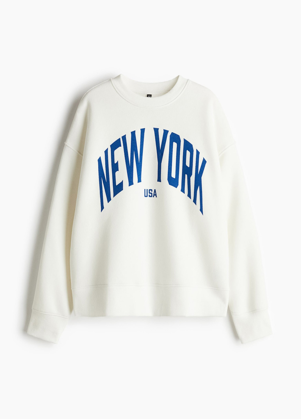 Белый свитшот H&M надпись без декора (366778479)